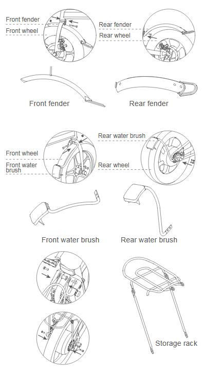 Airwheel smart ebike optional fender